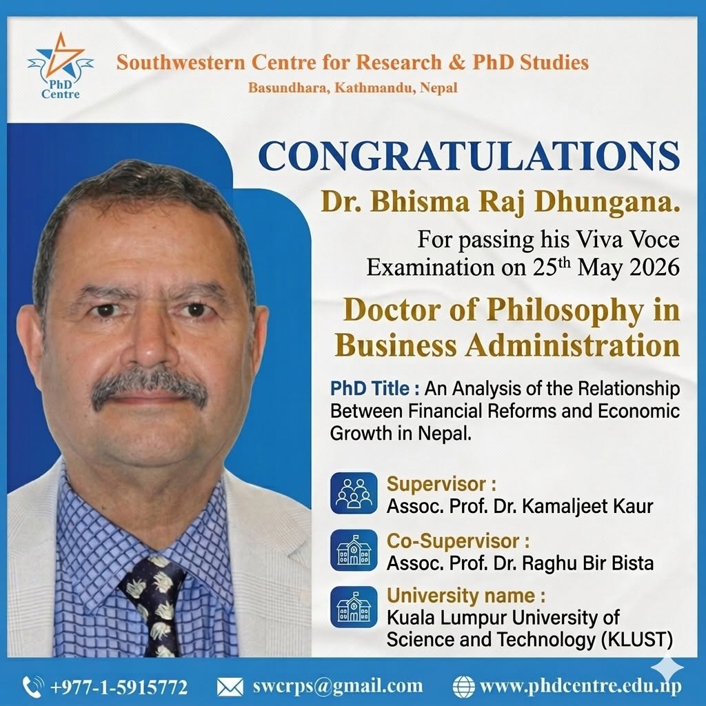 Dr. Bhisma Raj Dhungana β PhD Viva Voce